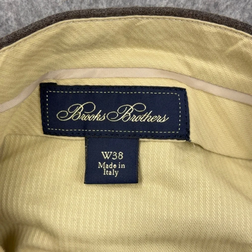 Brooks Brothers Trousers Mens W38 Brown Vitale Barberis Canonico Wool Cashmere